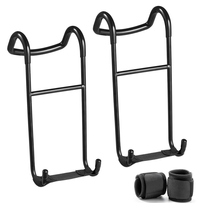 EAOENLS Upgraded 2-Pack Dumbbell Spotter Hooks  250 lbs Load Capacity Heavy Duty Dumbbell Hooks for Dumbbell Bench Press  Chest & Shoulder Workouts with Wrist Straps - Image 1